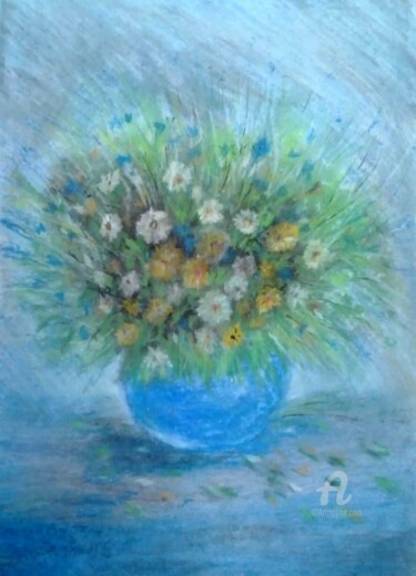 Pintura titulada "Весенний букет" por Igor Zemlianskii, Obra de arte original, Pastel