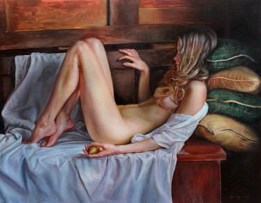 Painting titled "pillow.jpg" by Igorgrey, Original Artwork, Oil
