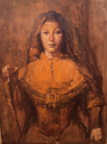 Painting titled "Noblewoman" by Igor Lazovic, Original Artwork, Oil