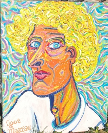 Peinture intitulée "Autoportrait de jeu…" par Igor Marceau, Œuvre d'art originale, Acrylique