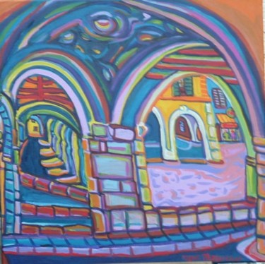 Peinture intitulée "Sous les arcades" par Igor Marceau, Œuvre d'art originale