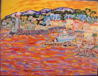 Peinture intitulée "le port de Nice" par Igor Marceau, Œuvre d'art originale