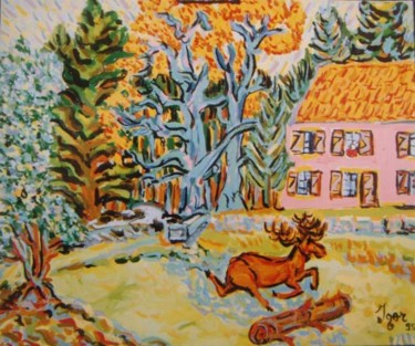 Peinture intitulée "Chasse ratée en Als…" par Igor Marceau, Œuvre d'art originale