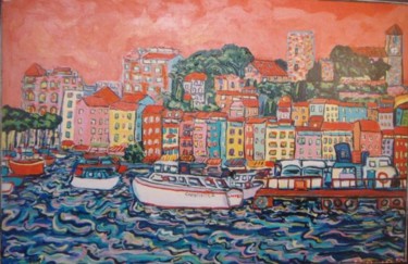 Painting titled "Cannes,le suquet et…" by Igor Marceau, Original Artwork