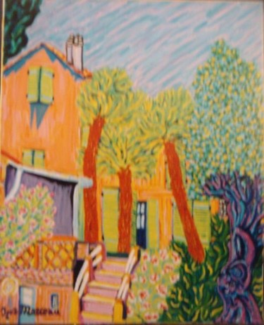 Peinture intitulée "maison de Giono à M…" par Igor Marceau, Œuvre d'art originale