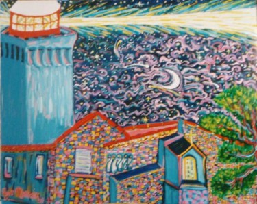 Painting titled "La nuit des étoiles" by Igor Marceau, Original Artwork