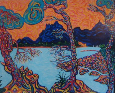 Painting titled "la baie aux milliar…" by Igor Marceau, Original Artwork