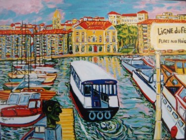 Peinture intitulée "Marseille,place aux…" par Igor Marceau, Œuvre d'art originale