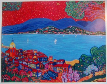 Painting titled "La baie de st Tropez" by Igor Marceau, Original Artwork