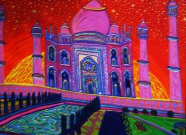 Pintura intitulada "Taj Mahal" por Igor Marceau, Obras de arte originais