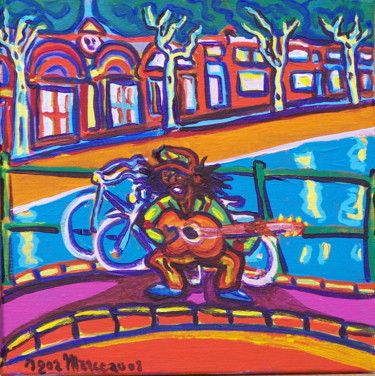 Картина под названием "Red light district,…" - Igor Marceau, Подлинное произведение искусства, Масло