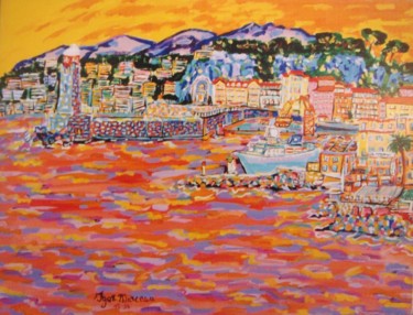 Schilderij getiteld "le port de Nice" door Igor Marceau, Origineel Kunstwerk