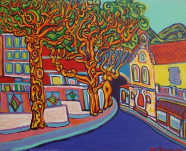 Painting titled "villefranche-a-l-he…" by Igor Marceau, Original Artwork, Acrylic
