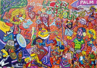 Peinture intitulée "le Bal des Fous che…" par Igor Marceau, Œuvre d'art originale