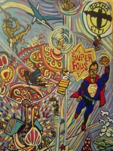 Painting titled "super-fous." by Igor Marceau, Original Artwork, Acrylic