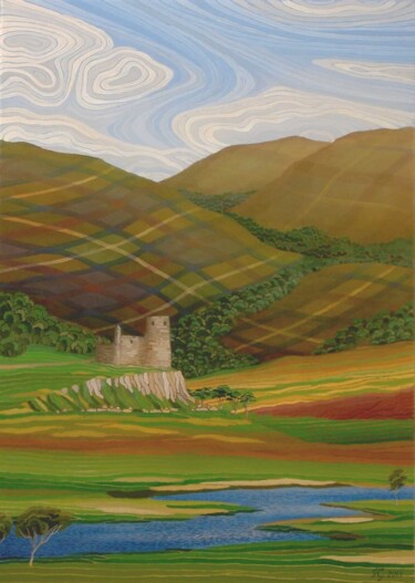 Pittura intitolato "Grampian Highlands" da Igors Gengeris, Opera d'arte originale, Olio