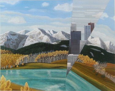 Schilderij getiteld "Rocky Mountains" door Igors Gengeris, Origineel Kunstwerk, Olie