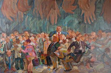 Картина под названием "спектакль политика" - Игорь Семенихин, Подлинное произведение искусства