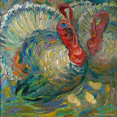 Картина под названием "важная птица" - Игорь Семенихин, Подлинное произведение искусства