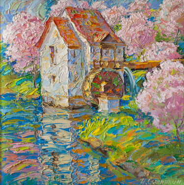 Painting titled "весна" by Igor Semenikhin, Original Artwork