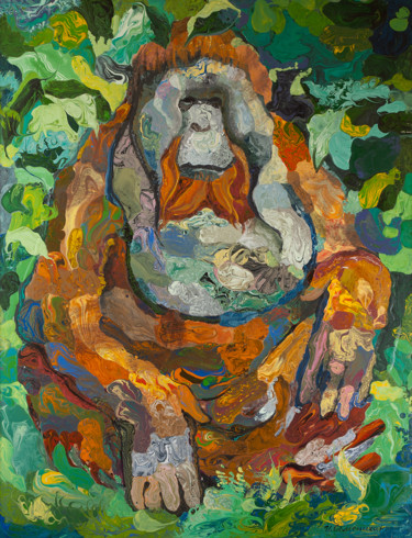 Painting titled "Оранг" by Igor Semenikhin, Original Artwork