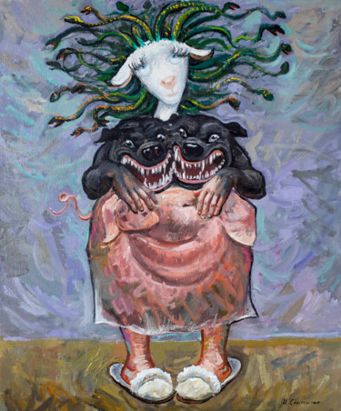 Картина под названием "Теща" - Игорь Семенихин, Подлинное произведение искусства