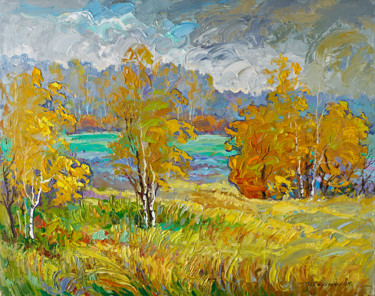 Картина под названием "осень" - Игорь Семенихин, Подлинное произведение искусства