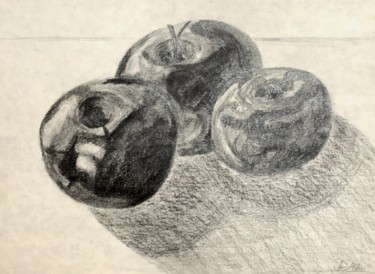 Drawing titled "Apples" by Igzotic, Original Artwork, Pencil