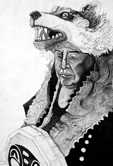 Рисунок под названием "Wolf Clan" - Igzotic, Подлинное произведение искусства, Чернила