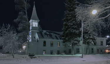 Фотография под названием "Snowy Parish" - Igzotic, Подлинное произведение искусства, Цифровая фотография