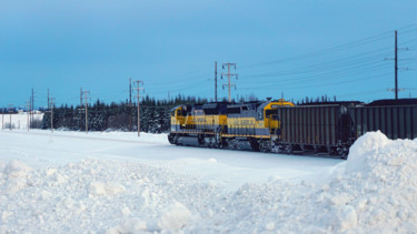 Fotografia zatytułowany „Alaska Train” autorstwa Igzotic, Oryginalna praca, Fotografia cyfrowa