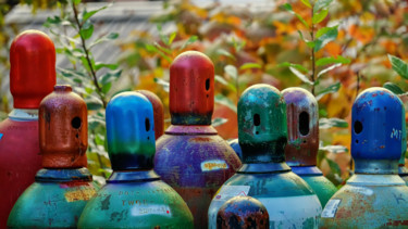Photography titled "Colorful Tanks" by Igzotic, Original Artwork