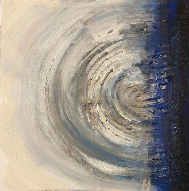 Painting titled "Orage" by Ih Studio Isabelle Hamard, Original Artwork, Acrylic Mounted on Wood Stretcher frame