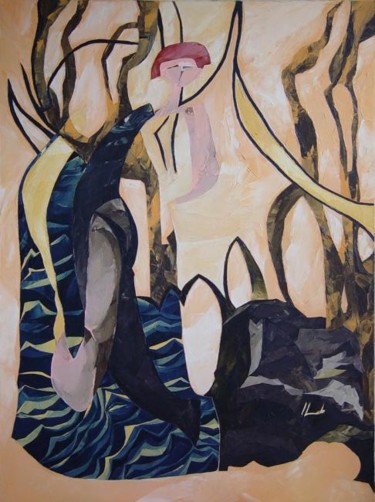 Painting titled "Lady of the forest" by Ihab Mikhail, Original Artwork, Oil