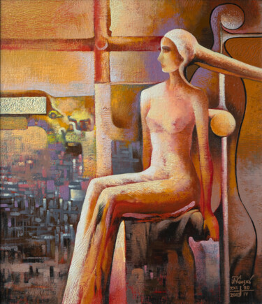 Malerei mit dem Titel "Open window" von Ihar Kavaleu, Original-Kunstwerk, Öl