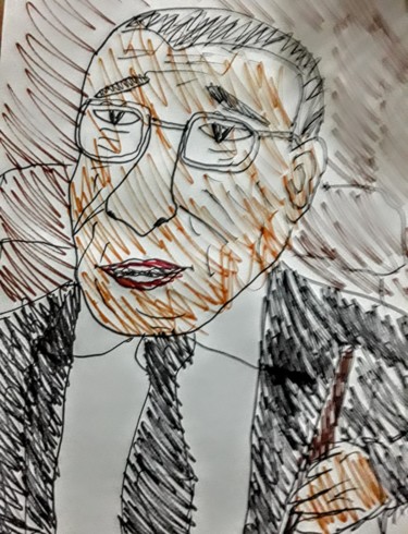 Dessin intitulée "Mohamed Hassanein H…" par Iheb Gharbi, Œuvre d'art originale, Marqueur