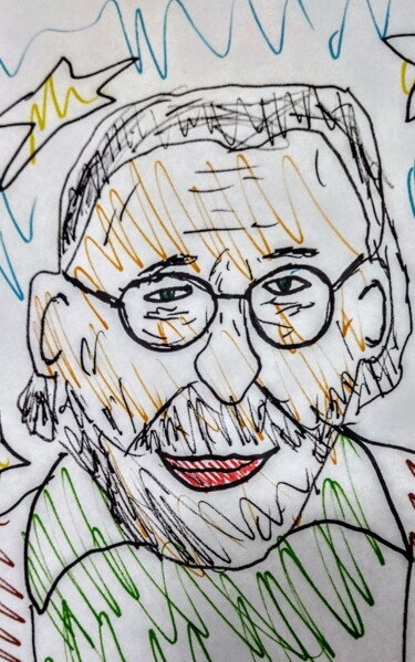 Drawing titled "Steven Spielberg" by Iheb Gharbi, Original Artwork, Marker