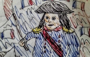 Drawing titled "Napoléon Bonaparte" by Iheb Gharbi, Original Artwork, Marker