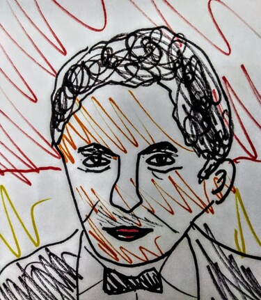 Dibujo titulada "Federico Garcia Lor…" por Iheb Gharbi, Obra de arte original, Rotulador