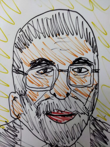 Drawing titled "Francis Ford Coppola" by Iheb Gharbi, Original Artwork, Marker