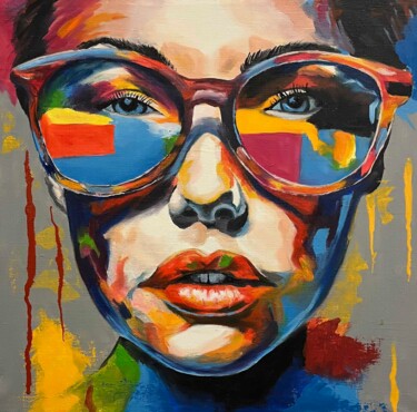 Картина под названием "Face" - Ihor Filippenko, Подлинное произведение искусства, Масло
