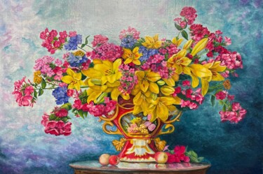 Картина под названием "Flowers" - Ihor Filippenko, Подлинное произведение искусства, Масло