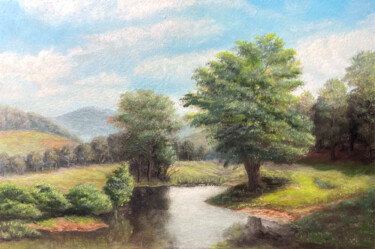 Pintura intitulada "Landscape" por Ihor Filippenko, Obras de arte originais, Óleo