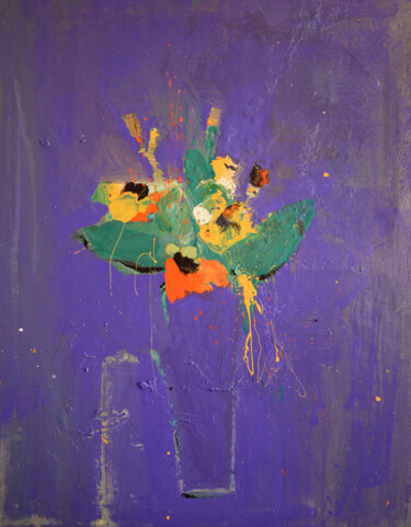 Malerei mit dem Titel "Sparkling bouquet" von Ihor Melnyk, Original-Kunstwerk, Öl