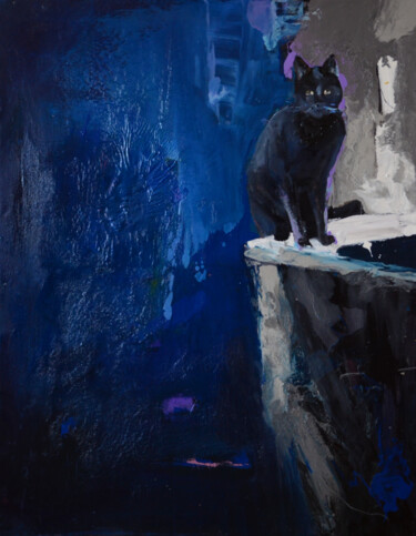 Painting titled "March cats "Princes…" by Ihor Melnyk, Original Artwork, Oil