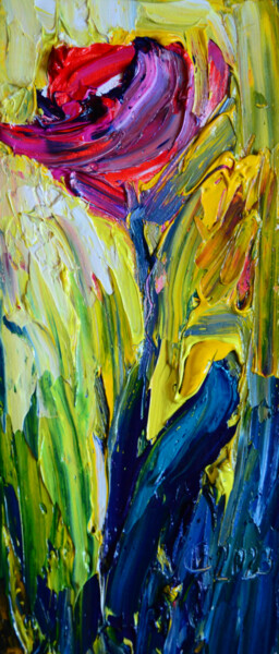 Картина под названием "Spring beauty" - Ihor Melnyk, Подлинное произведение искусства, Масло Установлен на Деревянная панель