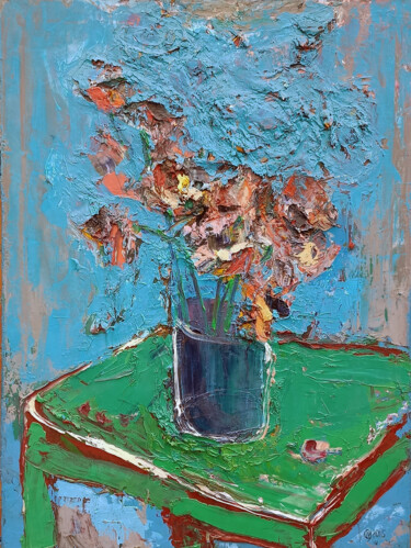 Malerei mit dem Titel "Bouquet of flowers" von Ihor Melnyk, Original-Kunstwerk, Öl