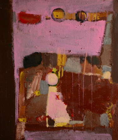 Painting titled "Pink streams" by Ihor Melnyk, Original Artwork, Oil
