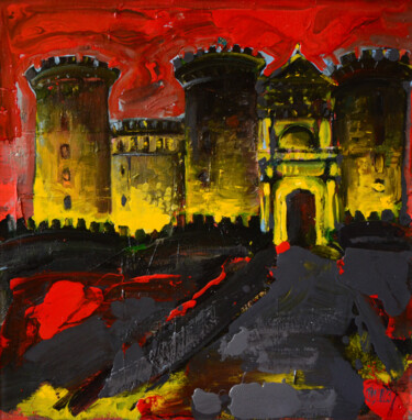 Schilderij getiteld "Castel Nuovo" door Ihor Melnyk, Origineel Kunstwerk, Olie