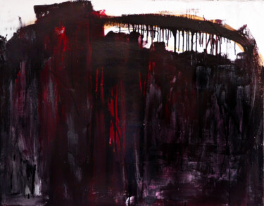 Картина под названием "Тиша серед гір" - Ihor Melnyk, Подлинное произведение искусства, Масло